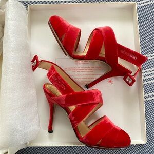 Charlotte Olympia Brenda Velvet Slingback Pumps NB